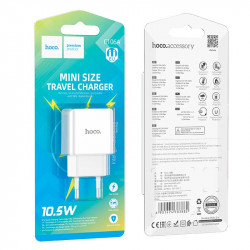 Адаптер мережевий HOCO Leisure single port charger C106A |1USB, 10.5W/2.1A|