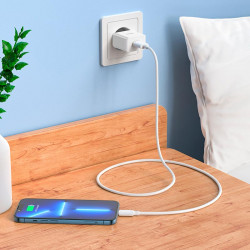 Адаптер мережевий HOCO Leisure single port charger C106A |1USB, 10.5W/2.1A|