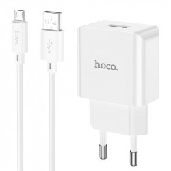 Адаптер мережевий HOCO Leisure Micro USB cable single port charger C106A |1USB, 10.5W/2.1A|