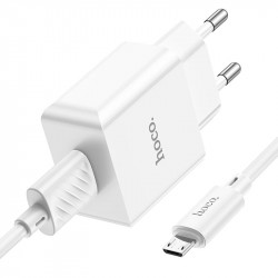 Адаптер мережевий HOCO Leisure Micro USB cable single port charger C106A |1USB, 10.5W/2.1A|