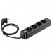 Подовжувач мережевий HOCO Aura 4-bit extension Cable socket fast charge NS1 |2USB/1Type-C, 4Sockets, 4000W, 20W/3A, PD/QC, 1.8m|