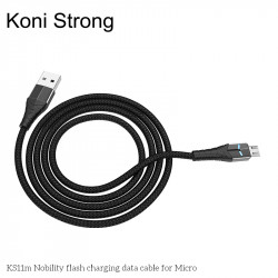 Кабель Micro USB Koni Strong nobility flash charging KS11m |1.2m, 2.4A|