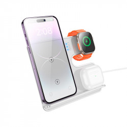 Зарадка Qi HOCO Falcon 3-in-1 desktop vertical wireless fast charging CQ19 |15W|