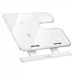 Зарадка Qi HOCO Falcon 3-in-1 desktop vertical wireless fast charging CQ19 |15W|