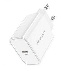 Адаптер мережевий BOROFONE Easy Speed single port charger BA57A |Type-C, 20W/3A, PD/QC|