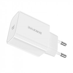 Адаптер мережевий BOROFONE Easy Speed single port charger BA57A |Type-C, 20W/3A, PD/QC|