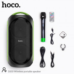 Акустика-караоке Hoco Wireless portable speaker DS33 |BT5.0, USB/TF, 30W|