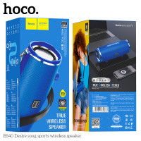 Акустика HOCO Desire song sports wireless speaker BS40 |IPX5, TWS, FM/BT/AUX/USB/TF, 7Wx2|