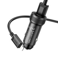 Адаптер автомобільний Hoco Lightning Cable Level dual port Car charger Z49 |2USB, 12W, 2.4A|