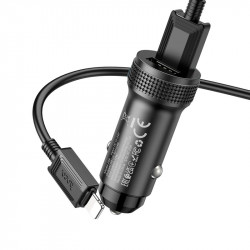 Адаптер автомобільний Hoco Lightning Cable Level dual port Car charger Z49 |2USB, 12W, 2.4A|