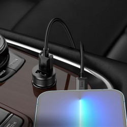 Адаптер автомобільний Hoco Lightning Cable Level dual port Car charger Z49 |2USB, 12W, 2.4A|