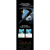 Адаптер автомобільний JOYROOM Intelligent 2-port LED Fast Car Charger C-A17 |1USB/1Type-C, 48W/3A, PD/QC|
