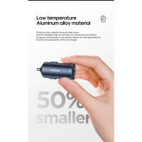 Адаптер автомобільний JOYROOM Intelligent 2-port LED Fast Car Charger C-A17 |1USB/1Type-C, 48W/3A, PD/QC|
