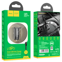 Адаптер автомобільний Hoco Micro USB Cable Wise road dual port Car charger set NZ4 |2USB, 4.8A|