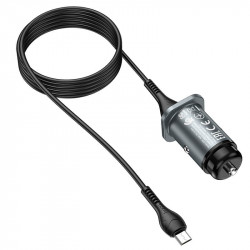 Адаптер автомобільний Hoco Micro USB Cable Wise road dual port Car charger set NZ4 |2USB, 4.8A|
