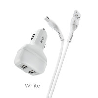 Адаптер автомобільний Hoco Type-C Cable Leader Z36 |2USB, 2.4A|