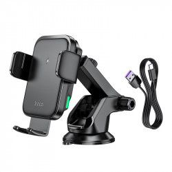 Тримач HOCO Jenny three-axis linkage wireless fast charging Car holder HW11 (center console) |15W|