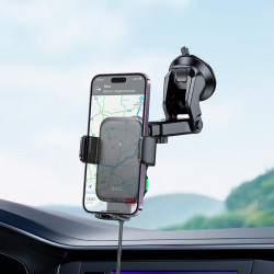 Тримач HOCO Jenny three-axis linkage wireless fast charging Car holder HW11 (center console) |15W|