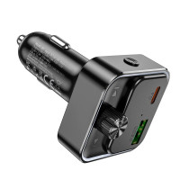 Адаптер автомобільний HOCO Fantasy car BT FM transmitter E81 |USB/Type-C, 30W/3A, PD/QC|