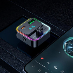 Адаптер автомобільний HOCO Fantasy car BT FM transmitter E81 |USB/Type-C, 30W/3A, PD/QC|