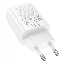Адаптер мережевий HOCO Gentle charger N63 |1USB/1Type-C, 30W/3A, PD/QC|