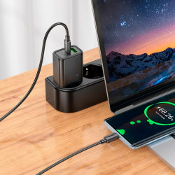 Адаптер мережевий HOCO Gentle charger N63 |1USB/1Type-C, 30W/3A, PD/QC|