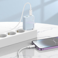Адаптер мережевий HOCO Direct charger C142A |1USB/1Type-C, 20W/3A, PD/QC|