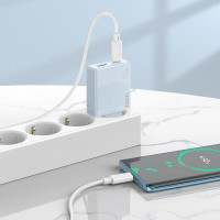 Адаптер мережевий HOCO Direct charger C142A (Type-C to Type-C set) |1USB/1Type-C, 20W/3A, PD/QC|