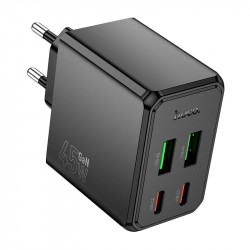 Адаптер мережевий HOCO Ocean charger CS18A |2USB/2Type-C, 45W/3A, PD/QC|