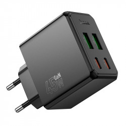 Адаптер мережевий HOCO Ocean charger CS18A |2USB/2Type-C, 45W/3A, PD/QC|