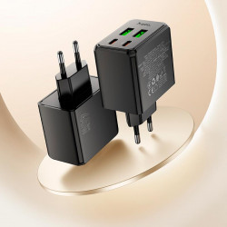 Адаптер мережевий HOCO Ocean charger CS18A |2USB/2Type-C, 45W/3A, PD/QC|