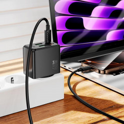 Адаптер мережевий HOCO Ocean charger CS18A |2USB/2Type-C, 45W/3A, PD/QC|