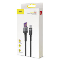 Кабель BASEUS Type-C Cafule HW Quick Charging Data Cable USB Double-sided Blind Interpolation |5A, 40W, 1M| (CATKLF-P91)