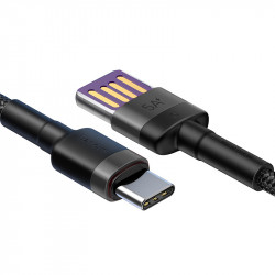 Кабель BASEUS Type-C Cafule HW Quick Charging Data Cable USB Double-sided Blind Interpolation |5A, 40W, 1M| (CATKLF-P91)