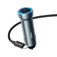 Адаптер автомобільний Hoco Prosperous dual port Car charger Z54A (Type-C to Type-C set) |1USB/1Type-C, PD/QC, 48W/3A|
