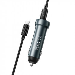 Адаптер автомобільний Hoco Prosperous (2C) Car charger Z54B (Type-C to Type-C set) |2Type-C, PD/QC, 60W/3A|
