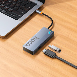 Hub адаптер HOCO Wow 5-in-1 multi-function converter HB50 (HDTV+PD+USB 3.0*3)