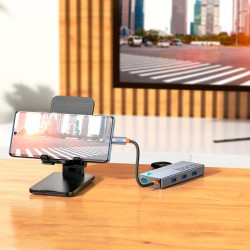 Hub адаптер HOCO Wow 5-in-1 multi-function converter HB50 (HDTV+PD+USB 3.0*3)