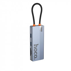 Hub адаптер HOCO Wow 8-in-1 multi-function converter HB52 (HDTV + RJ45 + SD / TF + PD + Type-C 3.0 + USB 3.0*2)