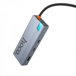 Hub адаптер HOCO Wow 8-in-1 multi-function converter HB52 (HDTV + RJ45 + SD / TF + PD + Type-C 3.0 + USB 3.0*2)