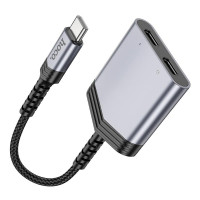 Перехідник HOCO Type-C to dual Type-C digital audio converter LS40 |27W, DAC|