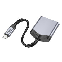 Перехідник HOCO Type-C to dual Type-C digital audio converter LS40 |27W, DAC|