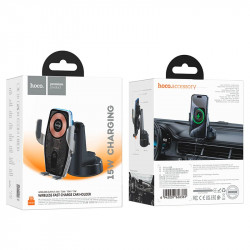 Тримач HOCO Traveler infrared RGB wireless fast charging Car holder (center console) HW27 |15W|