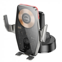 Тримач HOCO Traveler infrared RGB wireless fast charging Car holder (center console) HW27 |15W|