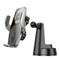 Тримач HOCO Traveler infrared RGB wireless fast charging Car holder (center console) HW27 |15W|