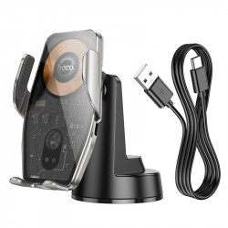 Тримач HOCO Traveler infrared RGB wireless fast charging Car holder (center console) HW27 |15W|