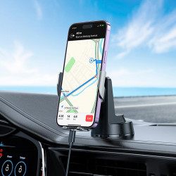 Тримач HOCO Traveler infrared RGB wireless fast charging Car holder (center console) HW27 |15W|