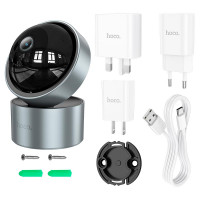 Камера відеоспостереження Hoco Indoor PTZ HD cameray gray D5 |3MP, FHD, IP54, Infrared|