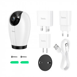 Камера відеоспостереження Hoco Indoor PTZ HD camera D6 |3MP, FHD, Google Assistant, Infrared|