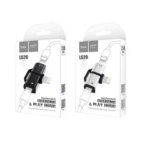 Перехідник Hoco Lightning to dual lightning LS20